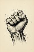 Clenched Fist — Original Hand Sketch