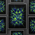 Cobalt Lime Shattered Mirror