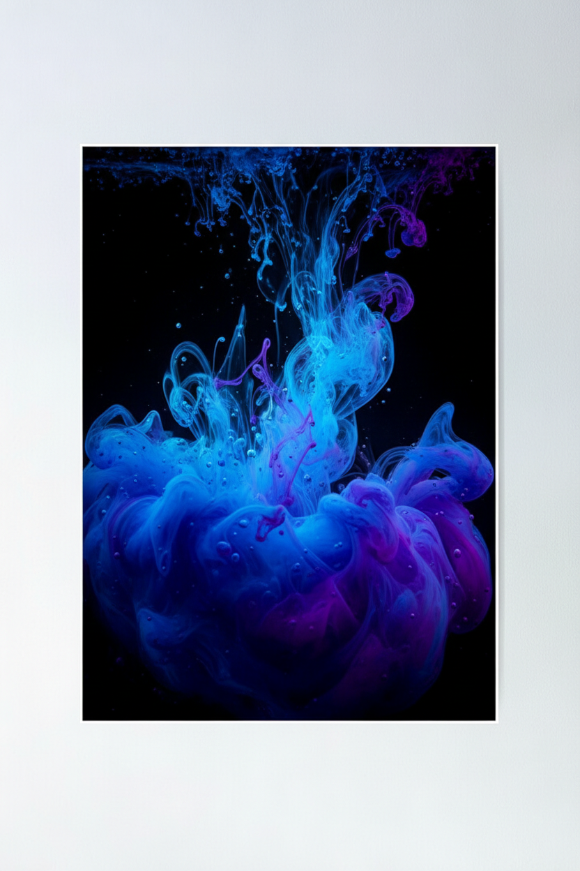 Cobalt Violet Liquid Abstract