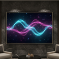 Cyan Magenta Fluid Waves