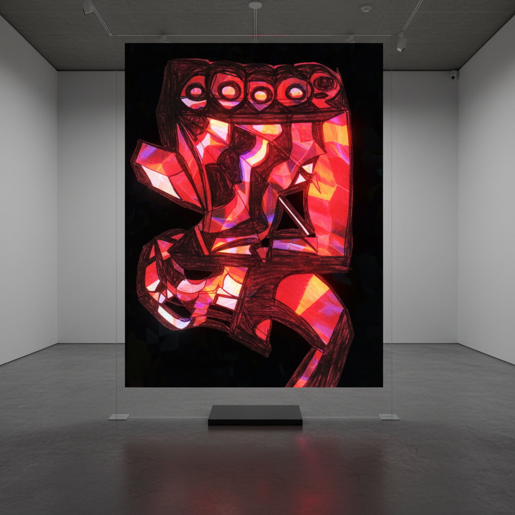 Holographic Shattered Forms — Art Print