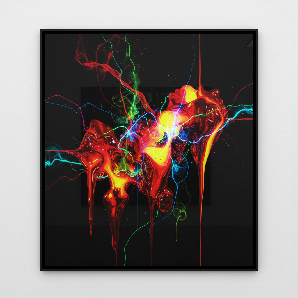 Lava Red Neon Yellow Drips