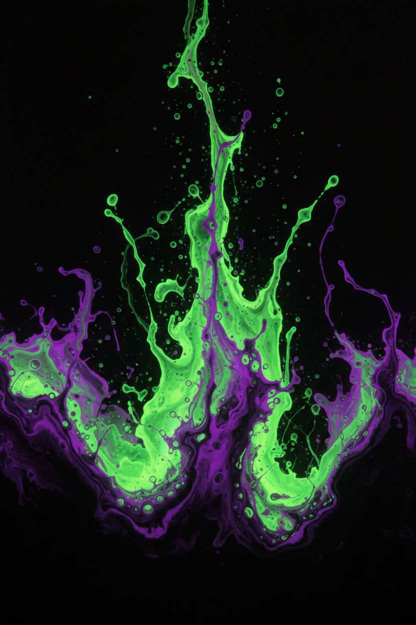 Neon Acid Liquid Abstract
