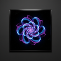 Neon Blue Violet Swirls