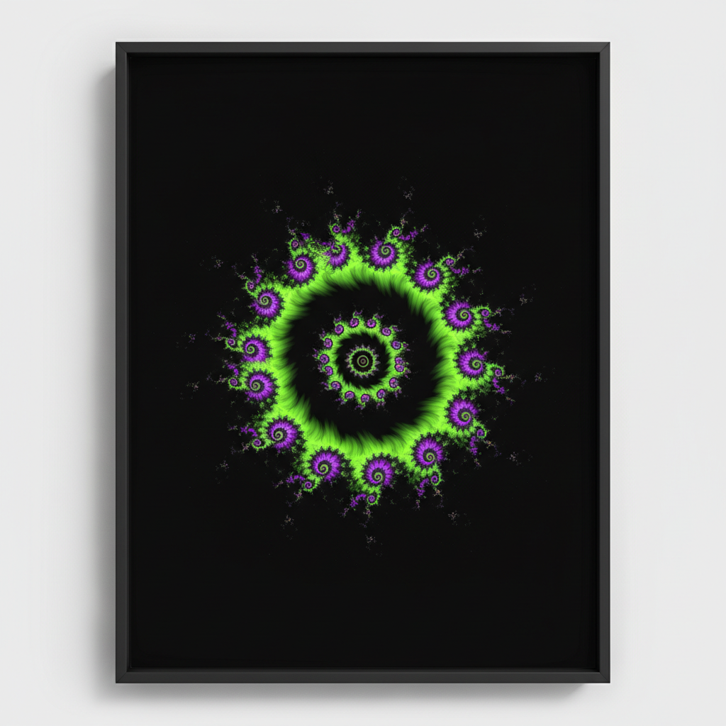 Neon Green Purple Fractals