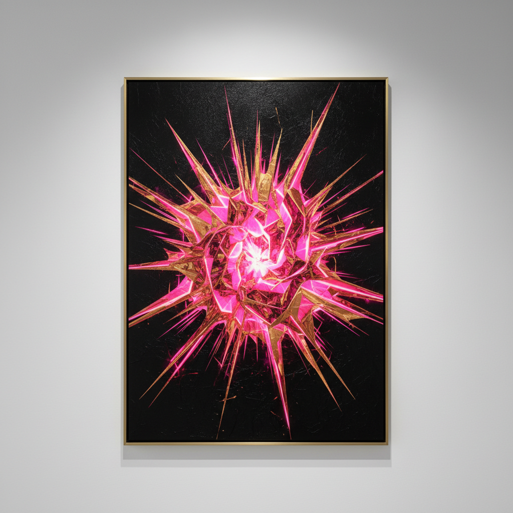 Neon Pink Gold Shards