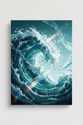 Ocean Teal Liquid Abstract