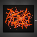 Orange Pink Neon Brushstrokes