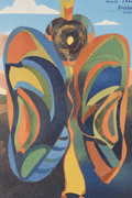 Pointillist Butterfly Abstract