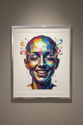 Rainbow Expression — Holographic Cubist Art Print