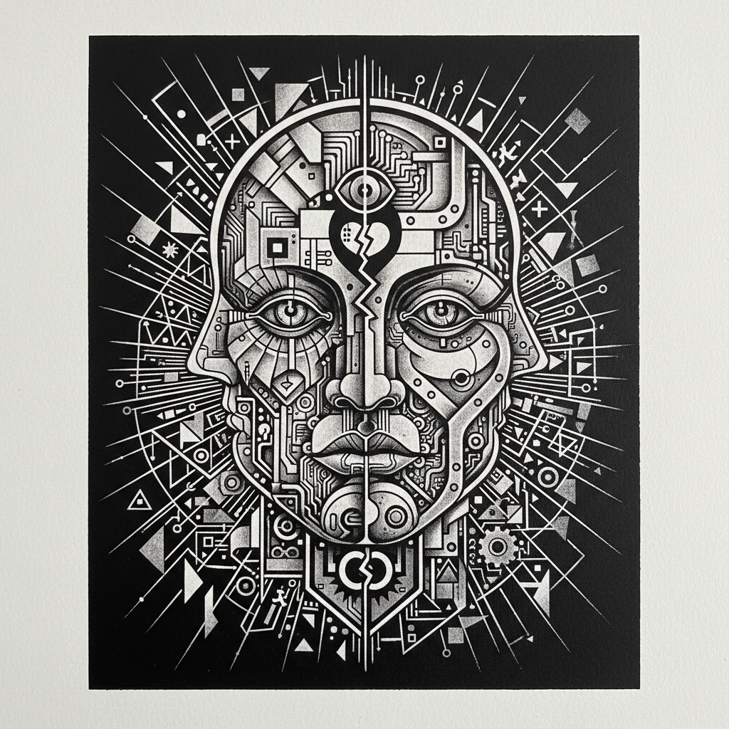 Fuchsia Tribal Odyssey — Original Sketch Print