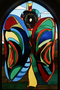 Stained Glass Butterfly Abstract