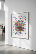 Vibrant Celebration — Holographic Abstract Art Print