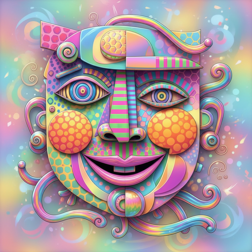 Vibrant Holographic Expression — Art Print