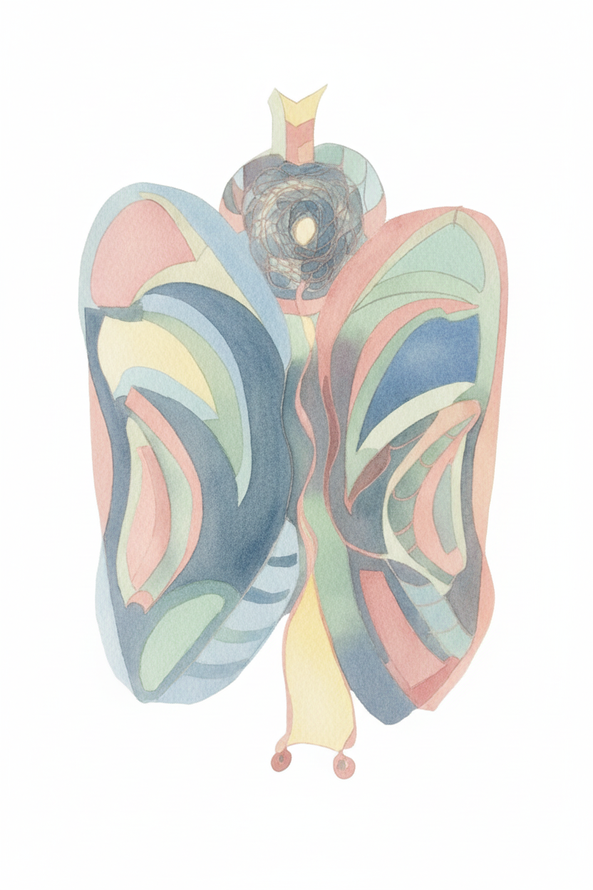 Watercolor Butterfly Abstract